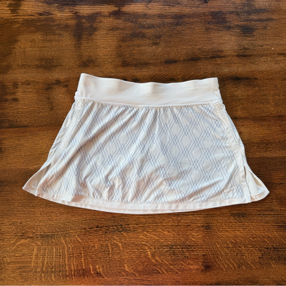 Women's Small White/Blue Tennis Skort, Nike